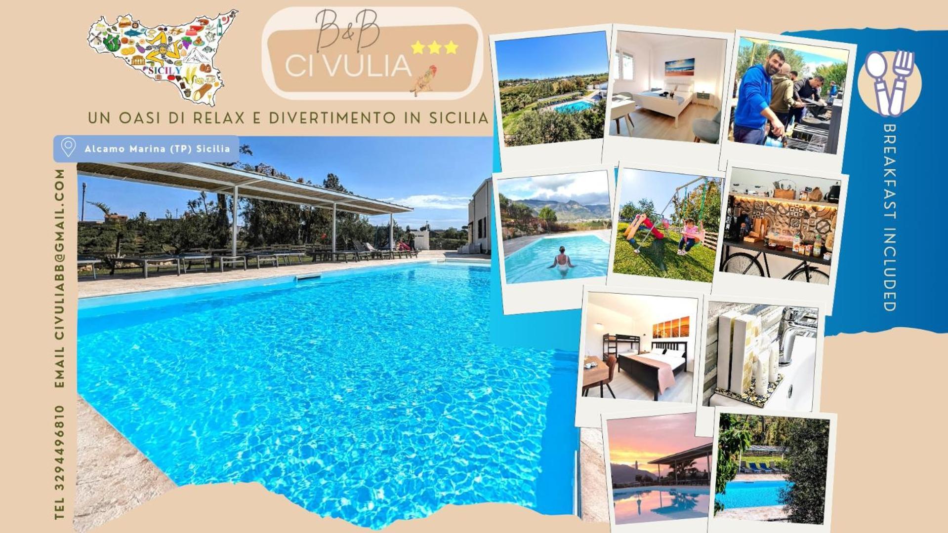 Ci Vulia B&B - Sicilia Sea, Pool, Bbq, Tv, Wi-Fi Алькамо-Марина Экстерьер фото
